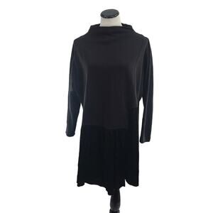 Urban by Alembika Asymmetrical Black Funnel Neck Dress XS
